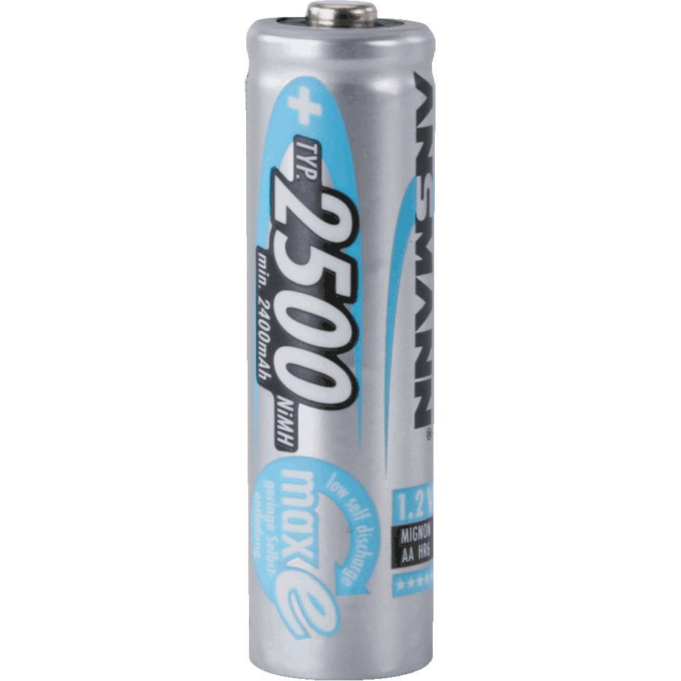 ANSMANN Nickel-Metall-Hydrid-max-e-Akku Mignon/AA, 2500mAh, 1,2 Volt