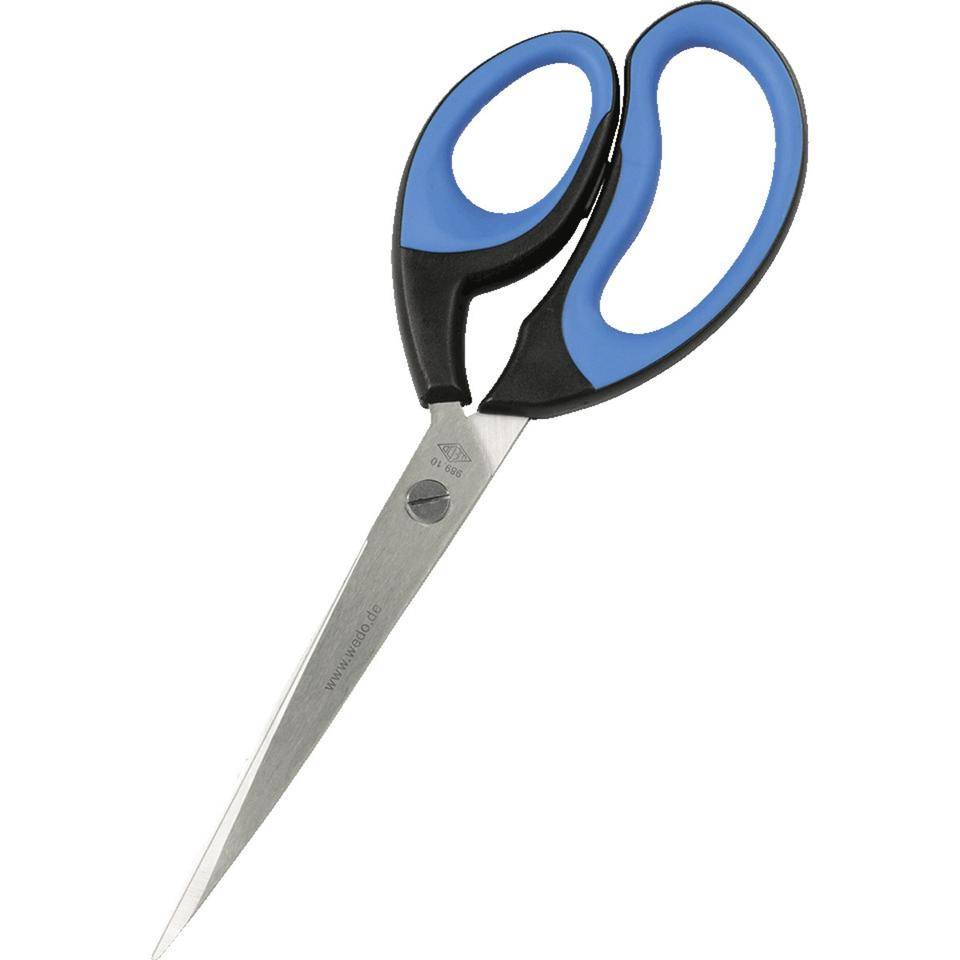 Schere Soft-Cut, für Rechts- und Linkshänder, schwarz/blau, Edelstahl, 255mm
