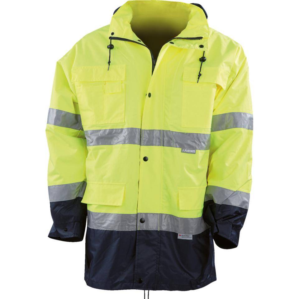 PLANAM Warnschutzparka, gelb/blau, Polyester, Größe M