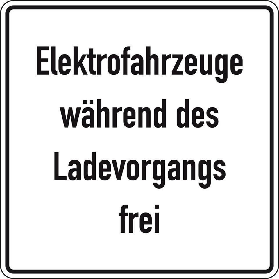Hinweisschild Elektrofahrzeuge während des Ladevorgangs frei, Nr.1026-60, Aluminium RA0, 600x600mm, DIN 67520