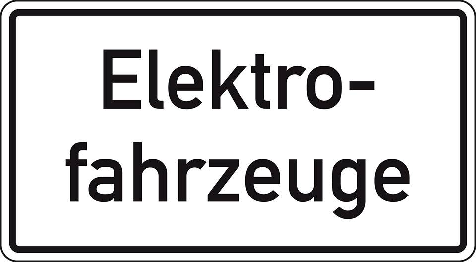 Hinweisschild Elektrofahrzeuge, Nr. 1050-33, Aluminium RA0, 330x600mm, DIN 67520
