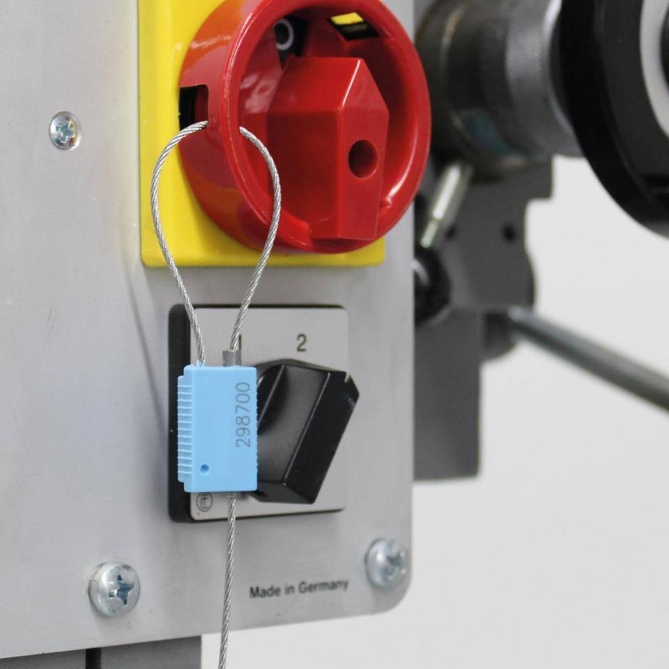 MCS Kabelzugplombe, mit Metalldraht, 250 kg Zugfestigkeit, hellblau, Kunststoff, 500/VE