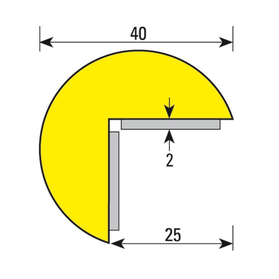 Knuffi Eckschutzprofil Typ A, magnetisch, rot/weiß, 1m