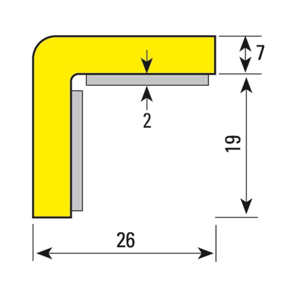 Knuffi Eckschutzprofil Typ E, magnetisch, weiß, 1m