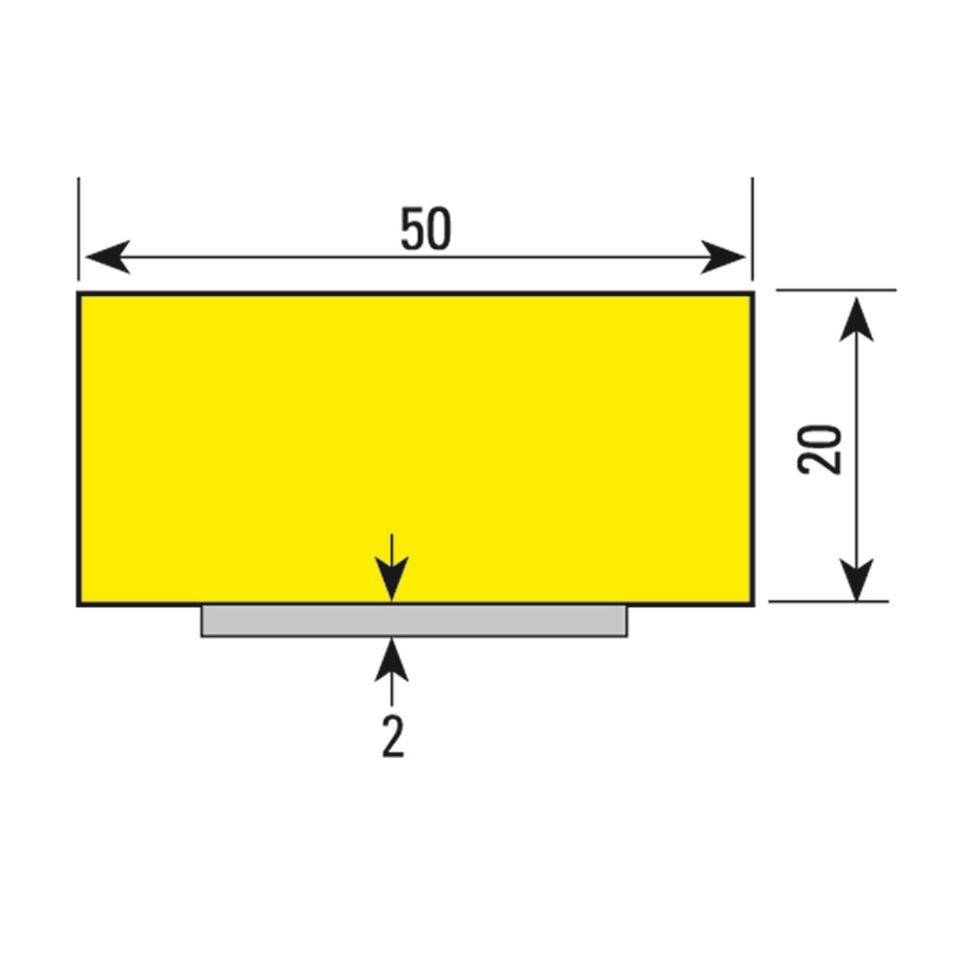 Knuffi Flächenschutzprofil Typ D, magnetisch, gelb/schwarz, 1m