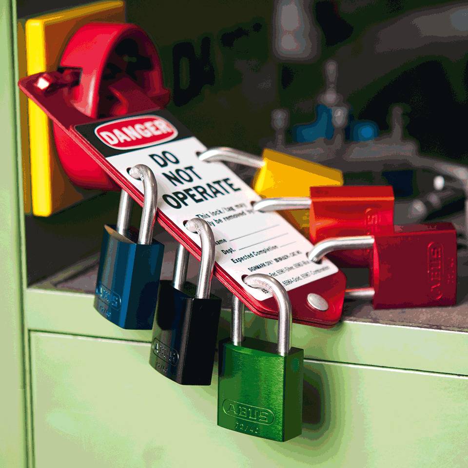 ABUS Vorhangschloss Aluminium 72/40, blau, Bügelhöhe 27mm, 39x74x19mm, 2 Schlüssel