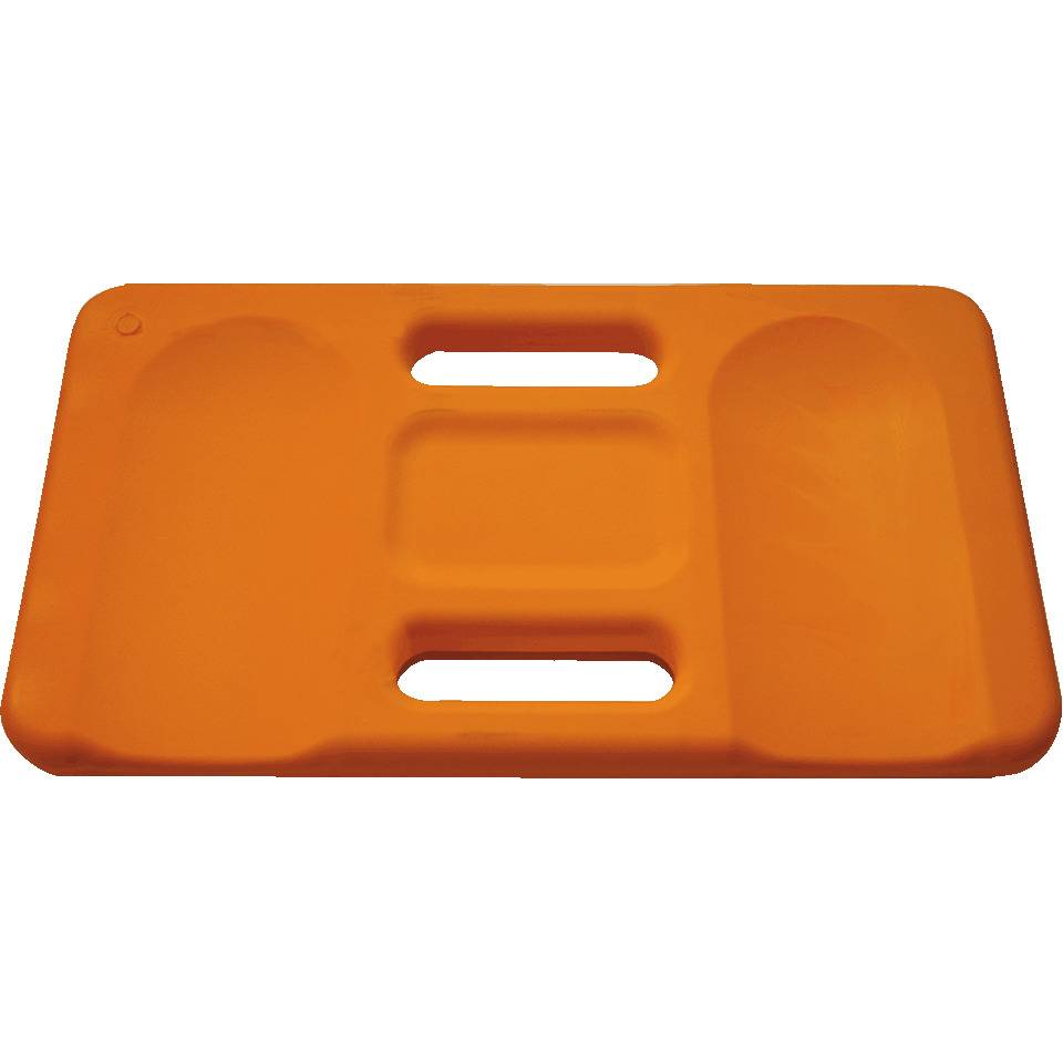 Kniekissen, mit Griffen, orange, Polyurethschaum, 440x250x30mm