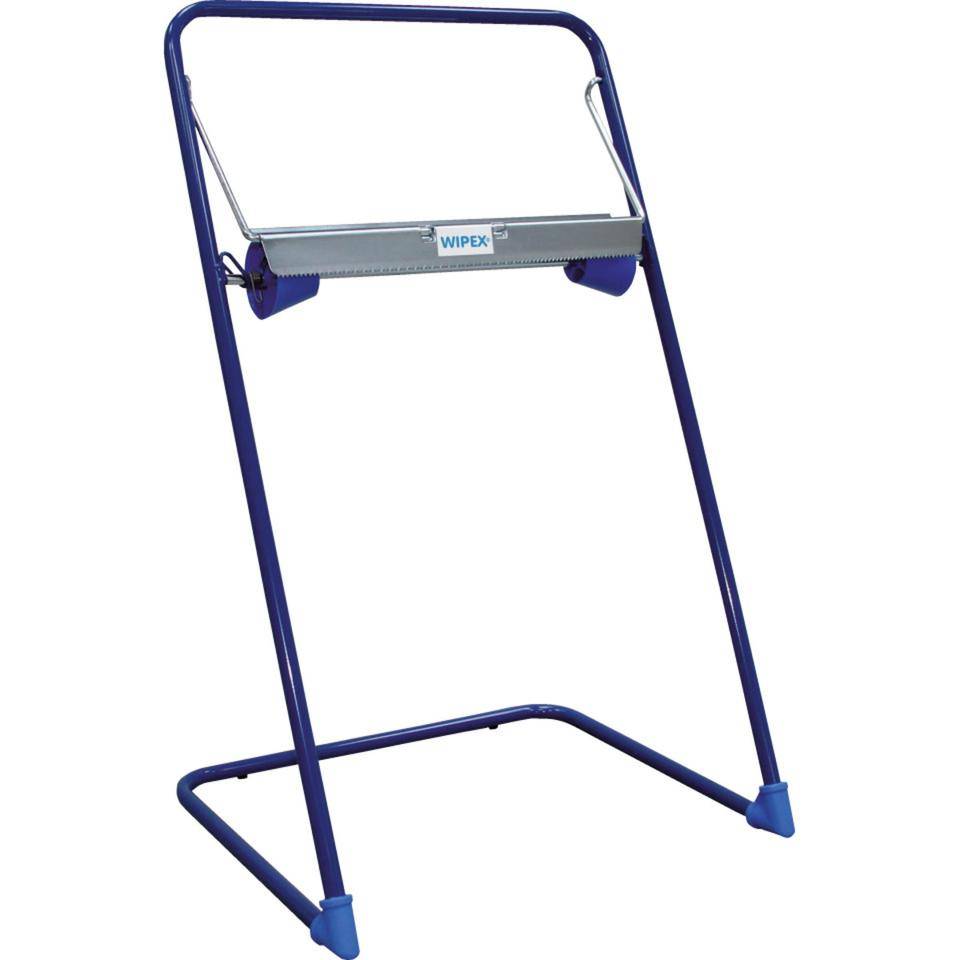Bodenständer WIPEX, für Rollen bis 40 cm Breite, blau, Metall, 500x840x405mm