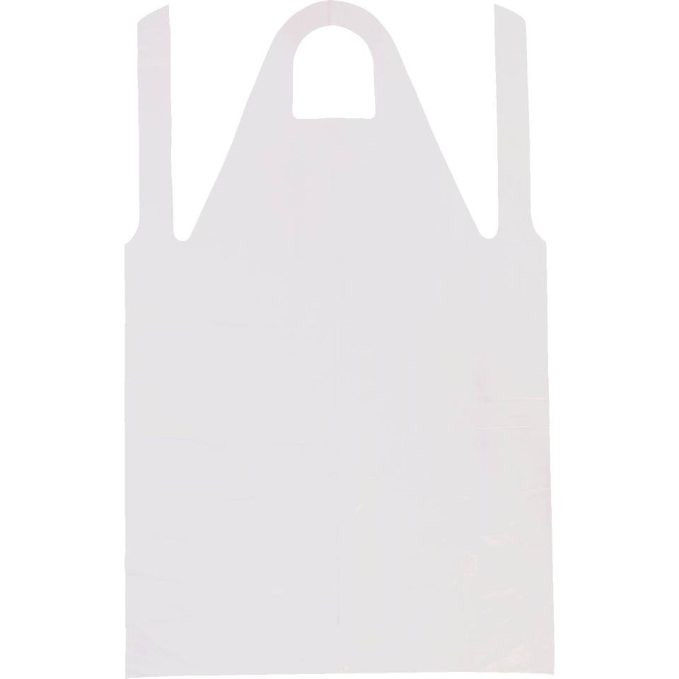 Einweg-Schürze, weiß, Polyethylen, wasserabweisend, 70x125cm, 100/VE