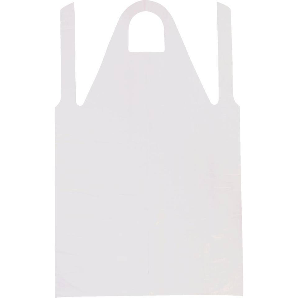 Einweg-Schürze, weiß, Polyethylen, wasserabweisend, 70x125cm, 100/VE