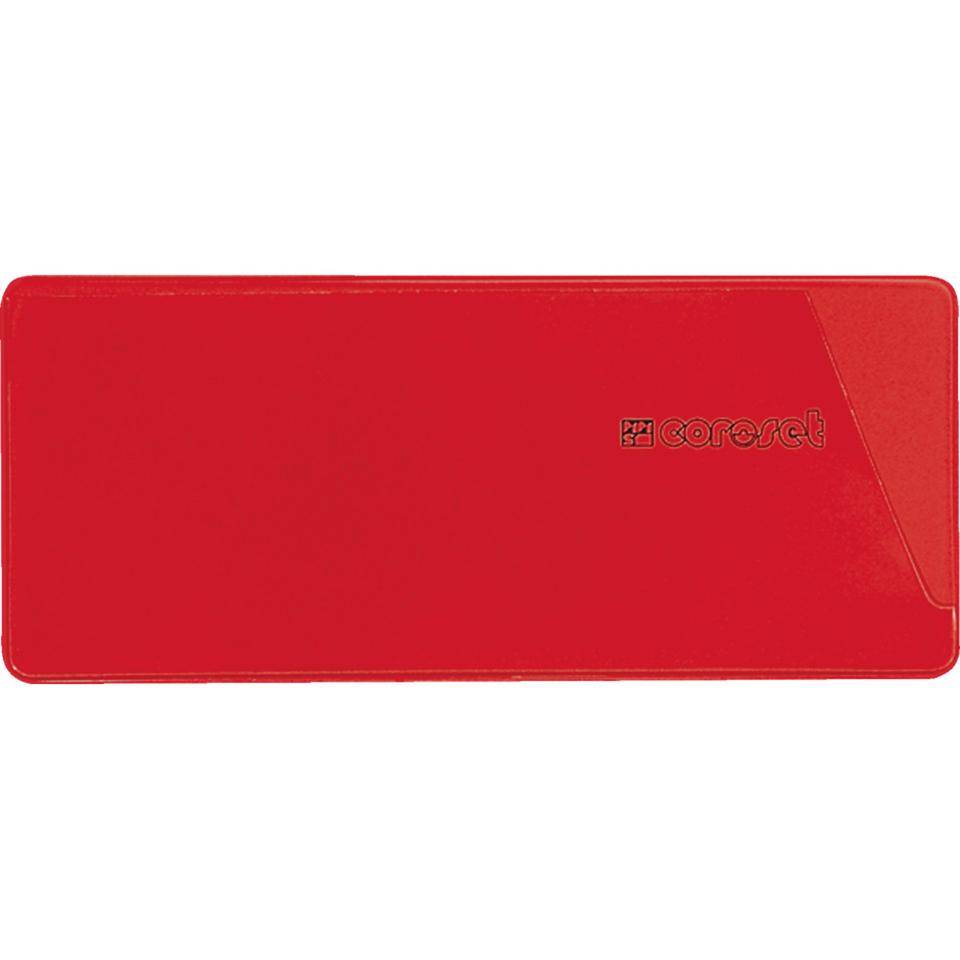 coroset® magnetische Etikettenhalter, rot, 220x81mm, 50/VE
