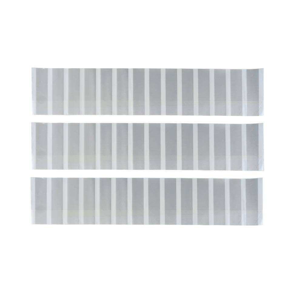 Dekorfolie Streifen, f.Glastüren, silber, Folie mit Milchglaseffekt, 1000x200mm, 3/VE