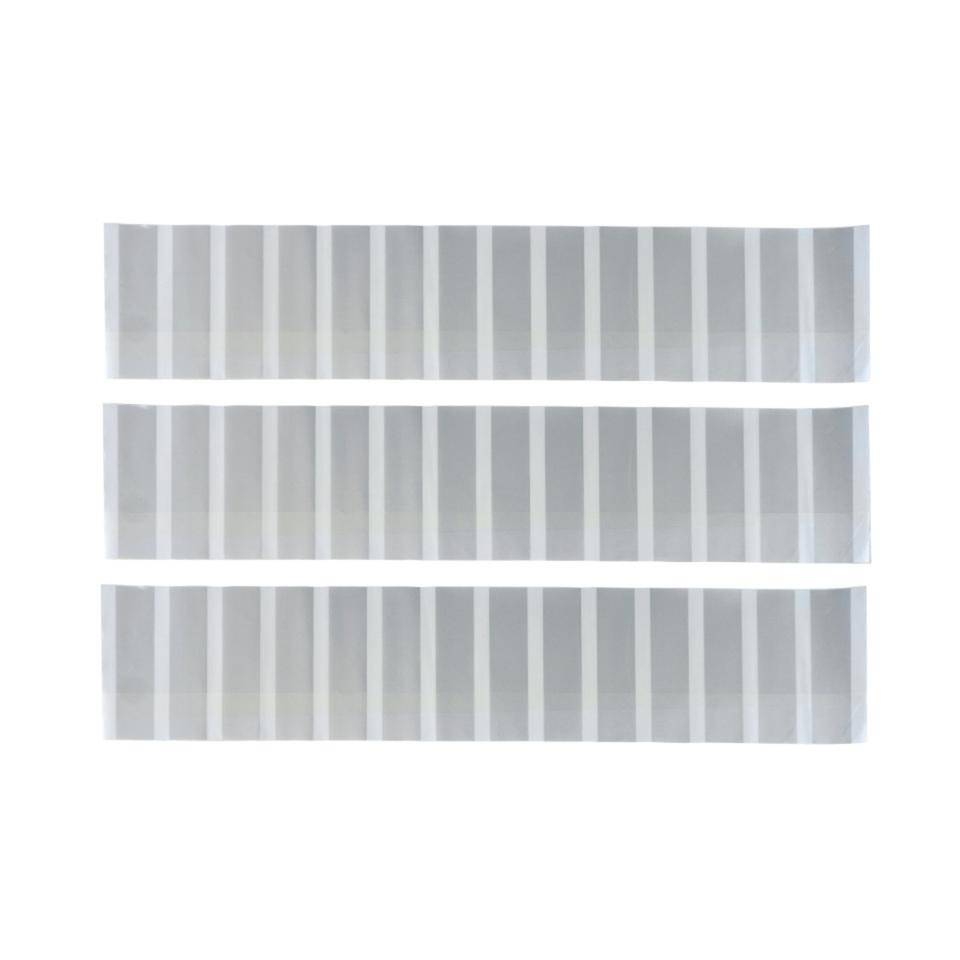 Dekorfolie Streifen, f.Glastüren, silber, Folie mit Milchglaseffekt, 1000x200mm, 3/VE
