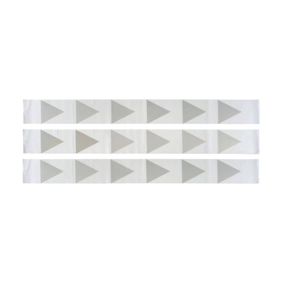 Dekorfolie Pfeile, f.Glastüren, silber, Folie mit Milchglaseffekt, 1000x100mm, 3/VE