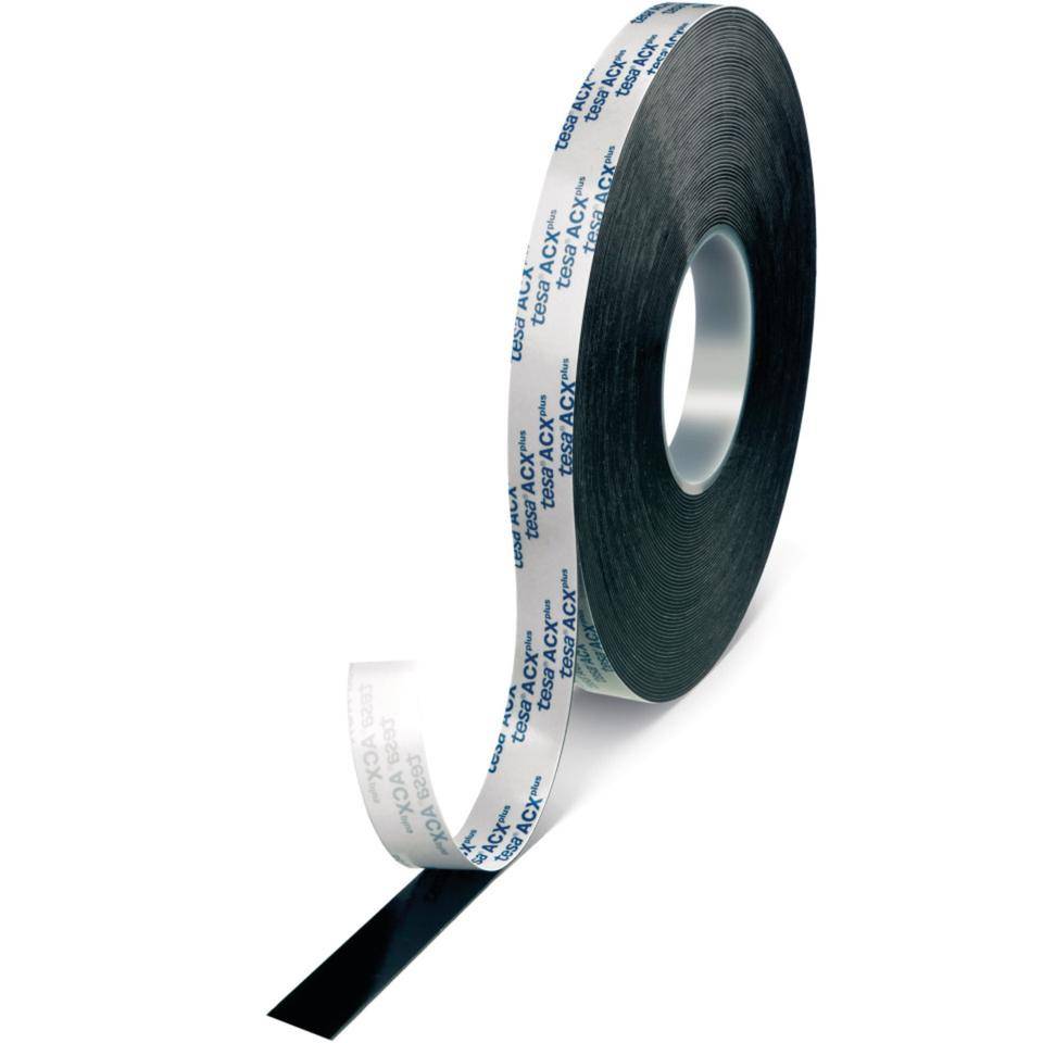 tesa® Klebeband ACXplus 7074 High Resistance, doppelseitig, schwarz, Acrylat, 19mm, 25m/Rolle