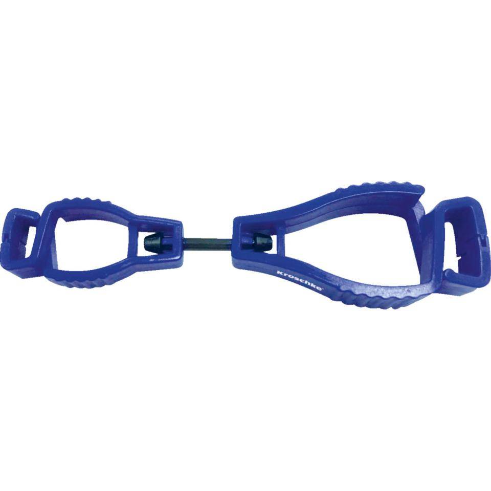 Handschuhhalter Kroschke, mit Clip, blau, Kunststoff, 130x35x18mm, 18g