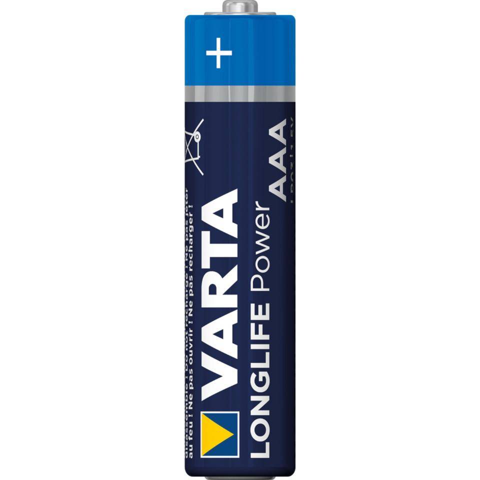 VARTA Alkali-Mangan-Batterie Micro LONGLIFE Power (LR03, AAA), 1,5 V, 4 Stück/VE
