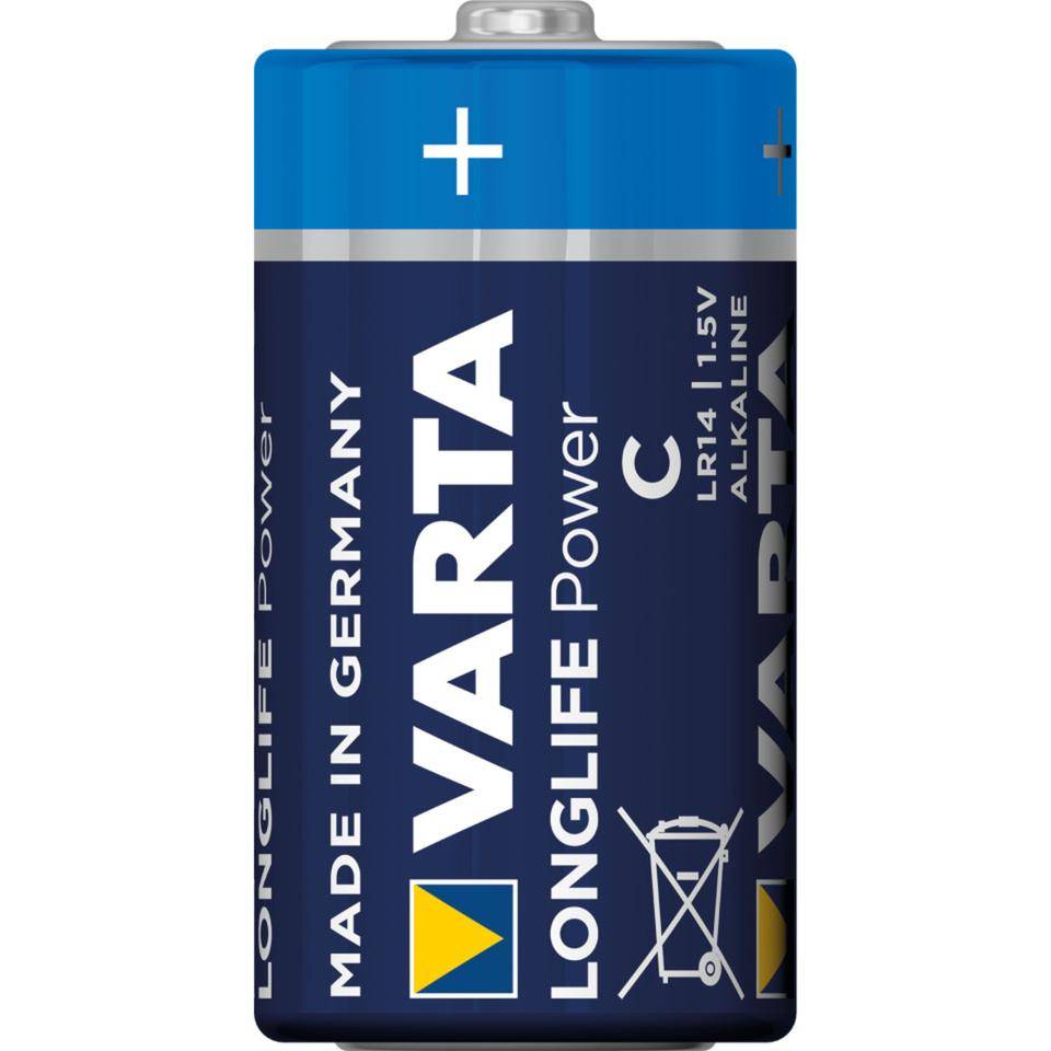 VARTA Alkali-Mangan-Batterie Baby LONGLIFE Power (LR14, C), 1,5V