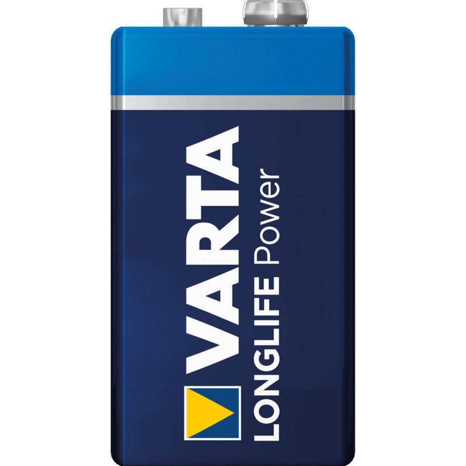 VARTA Alkali-Mangan-Batterie Block LONGLIFE Power (6LR61), 9V