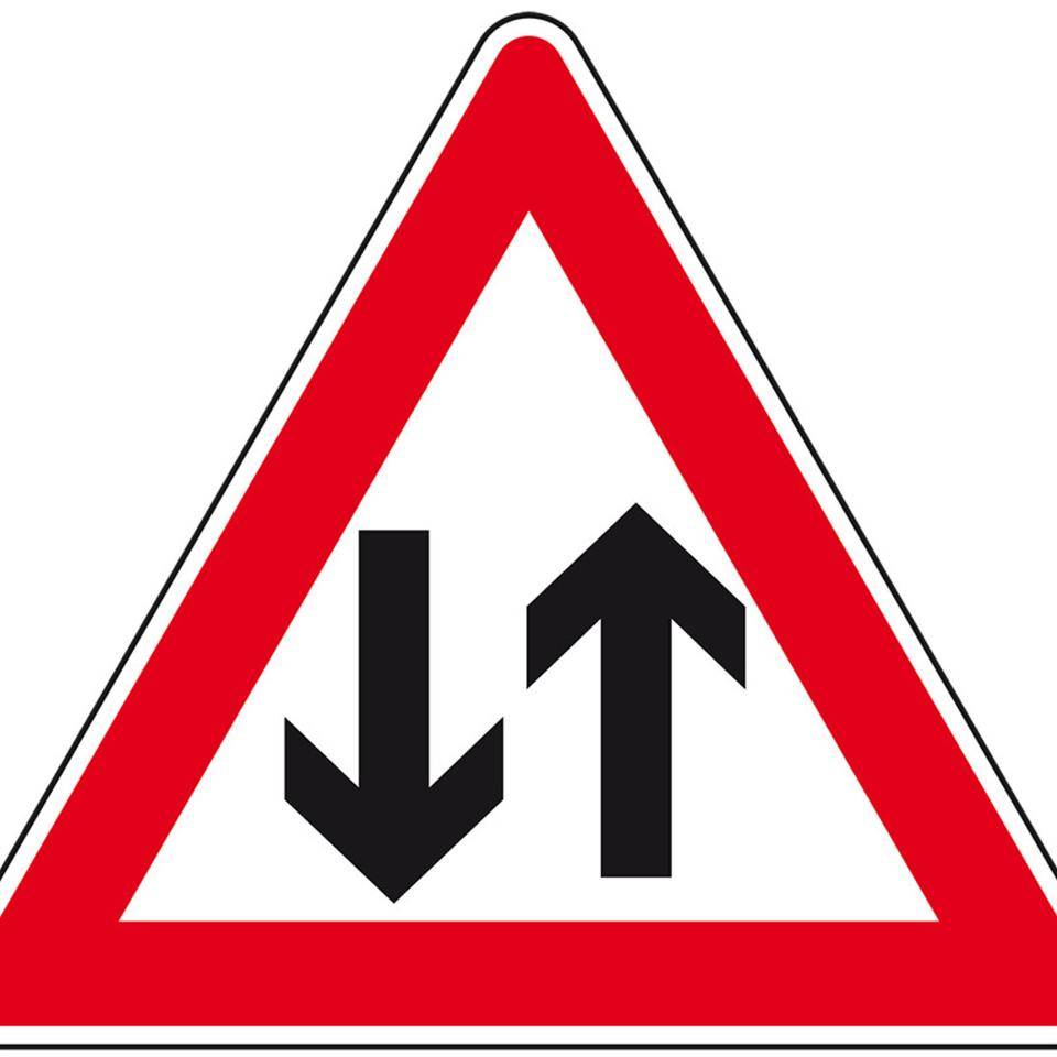 Verkehrszeichen Gegenverkehr, Nr.125, Aluminium RA2, reflektierend, SL 630mm