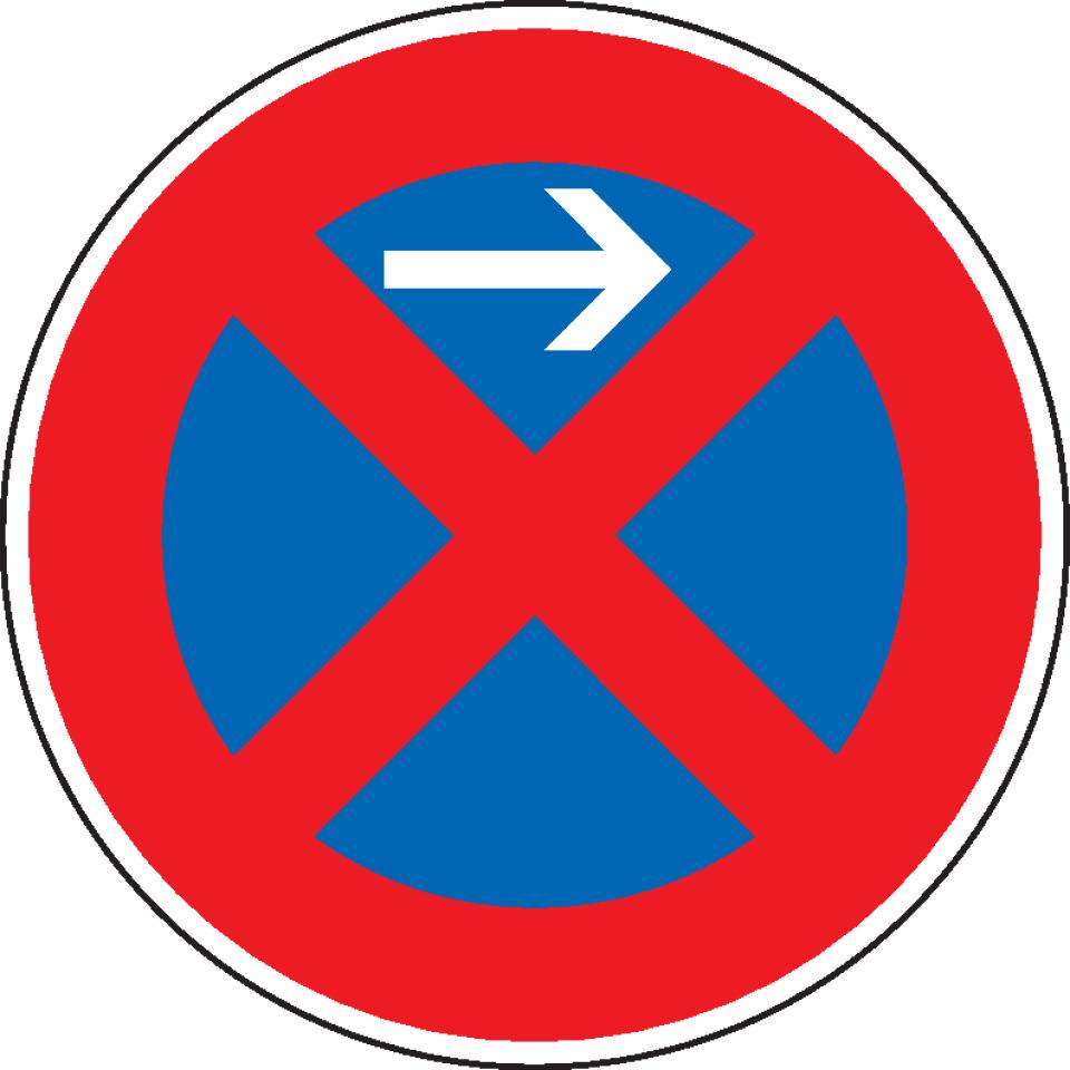 Verkehrszeichen Absolutes Haltverbot Anfang, Nr.283-21, Aluminium RA0, reflektierend, Ø 600mm, DIN 67520