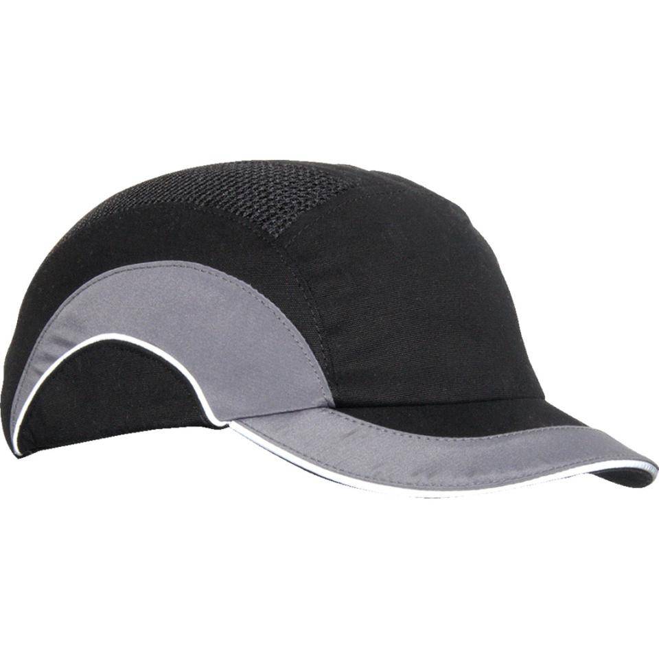 JSP® Anstoßkappe A1+™, mit Kurzschirm, Kategorie II, schwarz/grau, Größe 53-64cm