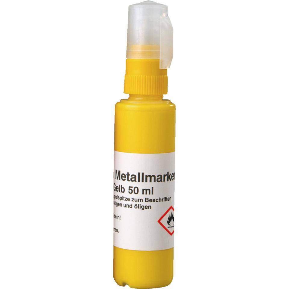 Metallmarker M 140, Stift, gefüllt mit Speedry DO Farbe, gelb, 50ml