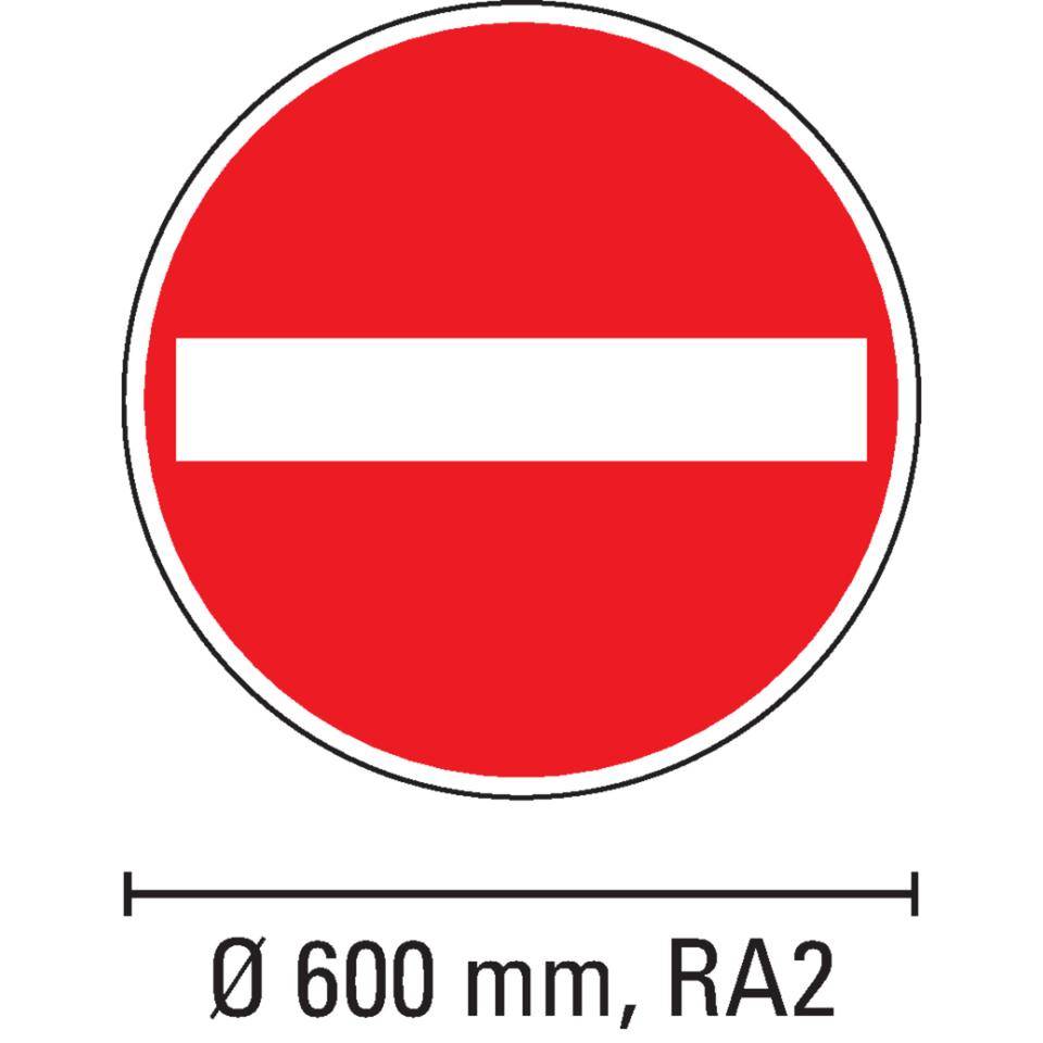 Verkehrszeichen Verbot der Einfahrt, Nr.267, Aluminium RA2, reflektierend, Ø 600mm, DIN 67520, nach StVO