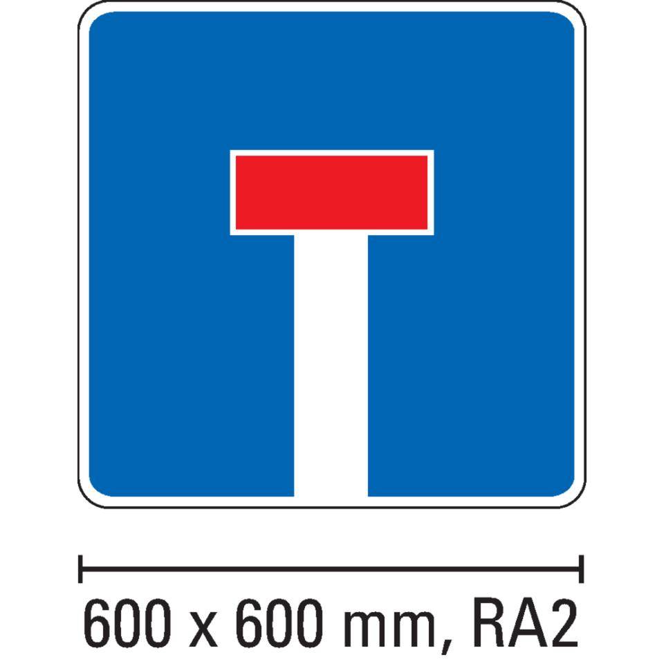 Verkehrszeichen Sackgasse, Nr.357, Aluminium RA2, reflektierend,600x600mm, DIN 67520, nach StVO