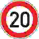 Verkehrszeichen Zulässige Höchstgesch.20, Nr.274-20, Aluminium RA2, reflektierend, Ø600mm, DIN 67520, nach StVO