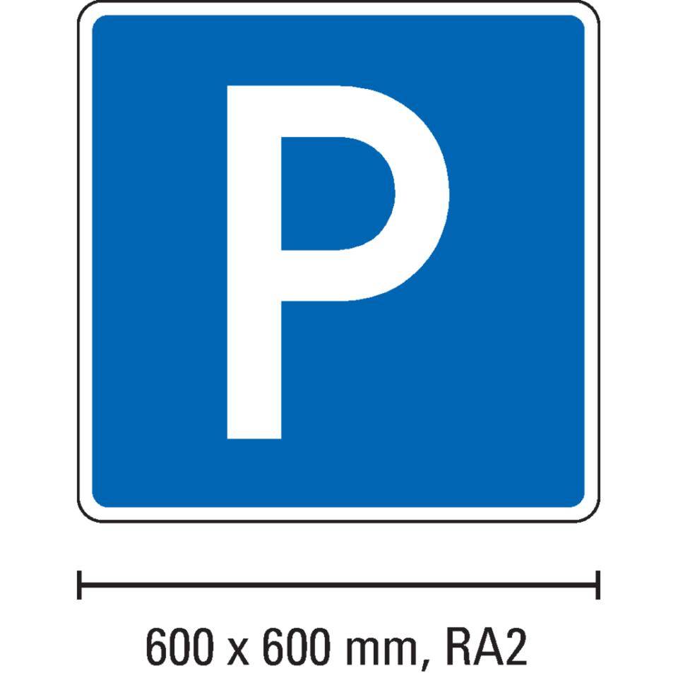 Parkplatzschild, ohne Zusatztext, Nr.274, Aluminium RA2, reflektierend, 600x600mm, DIN 67520