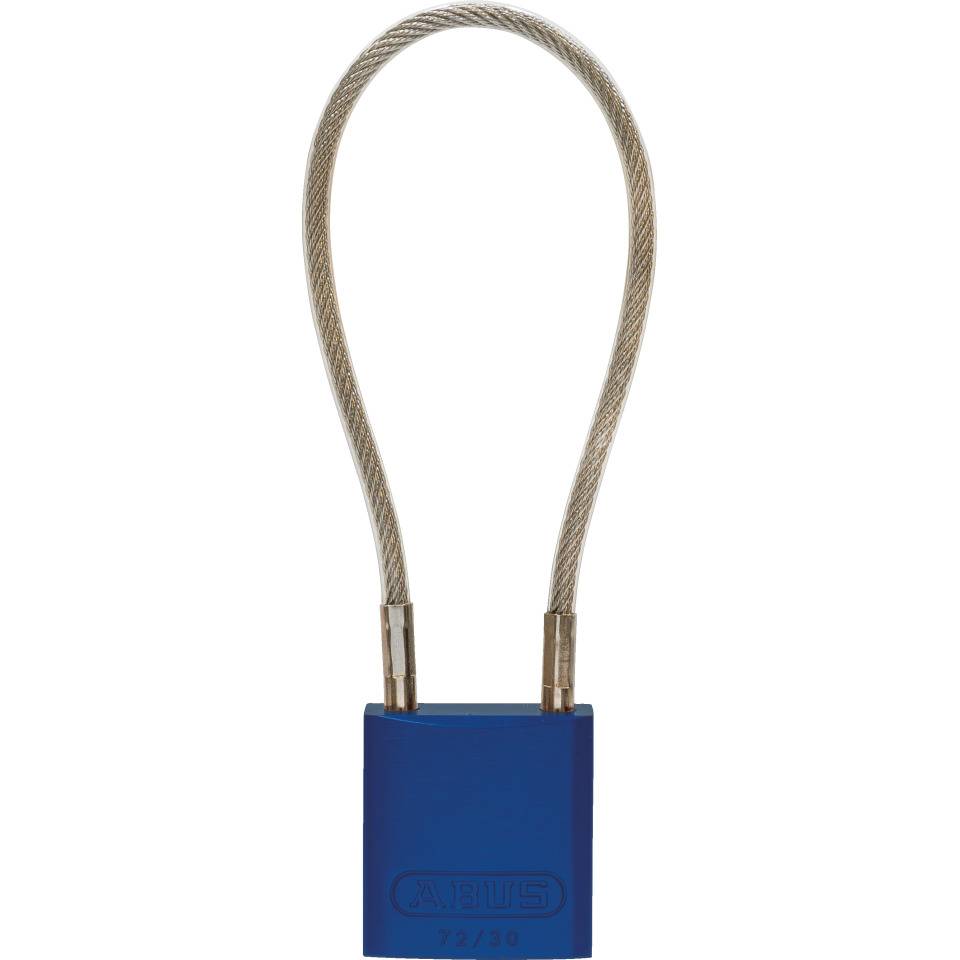 ABUS Vorhängeschloss,verschieden schließend,blau,H 34mm,B 32mm,T 12mm,Seil 20cm