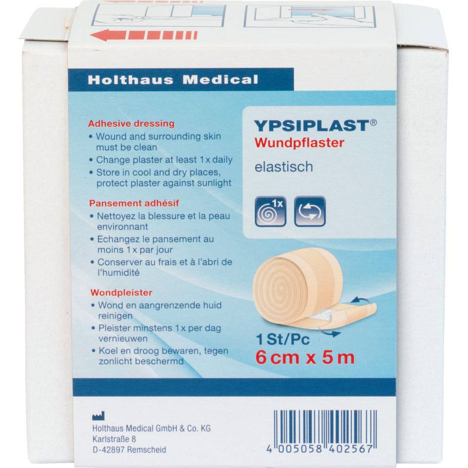 Holthaus Medical Wundpflaster YPSIPLAST®, zur Wundversorgung, 6cmx5m im Spender