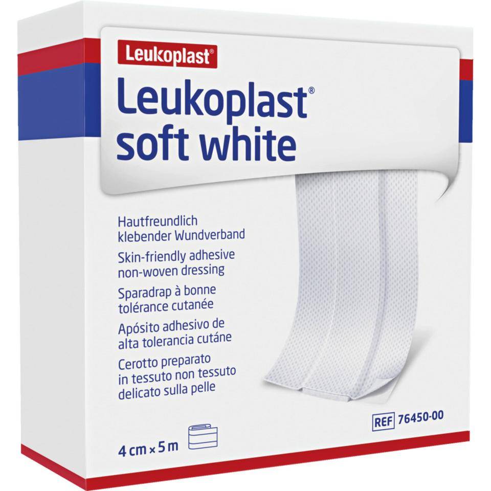 Leukoplast® Pflaster, hypoallergen, Polyester-Vlies, 4cm breit, 5m/Rolle