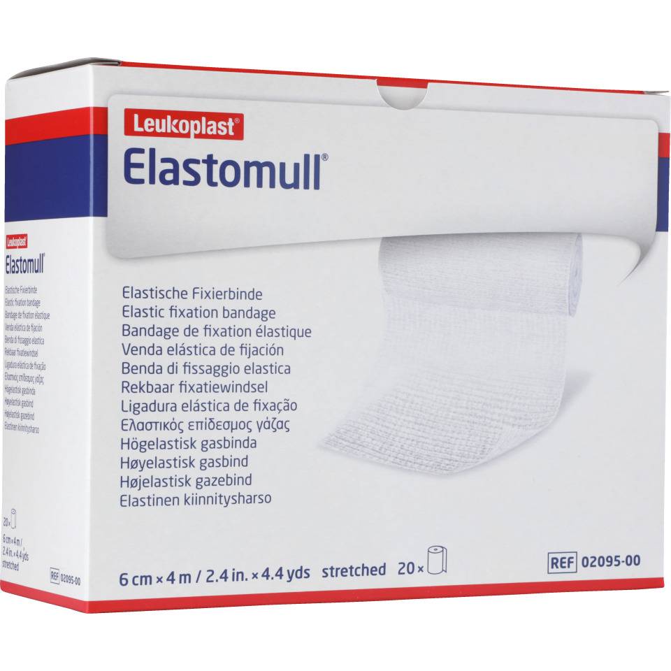 Leukoplast® Fixierbinde Elastomull,hochelastisch,weiß,6cm,4m/Rolle,20 Rollen/VE