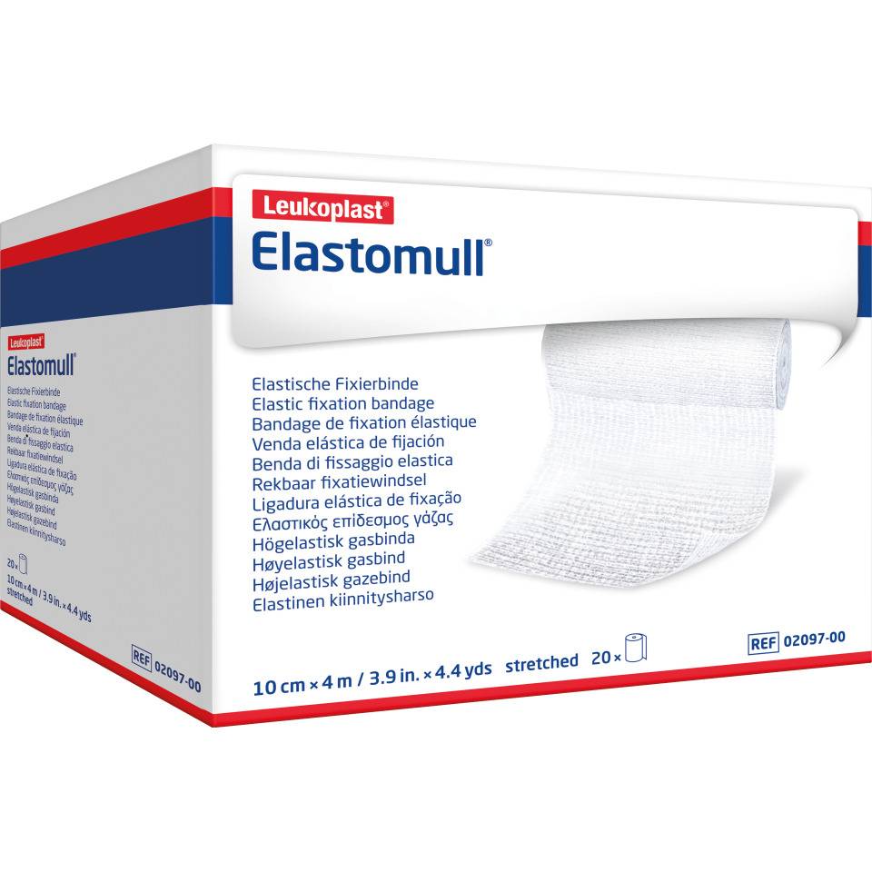 Leukoplast® Fixierbinde Elastomull,hochelastisch,weiß,10cm,4m/Rolle,20 Rollen/VE