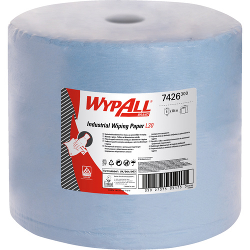 Kimberly-Clark Wischtücher Wypall® L30 Ultra+, 3-lagig, blau, 37x38cm, 670/Rolle