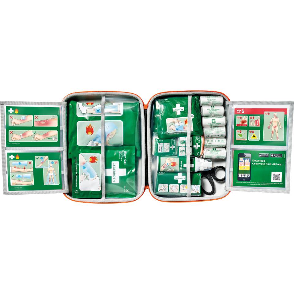 CEDERROTH First Aid Burn Kit, zur Versorgung von Brandwunden, 310x80x250mm