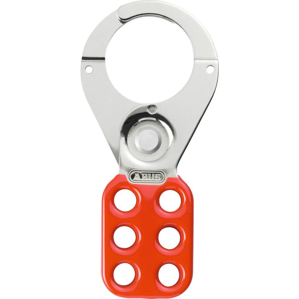 ABUS Hauptschalter-Verriegelung H702, 1,5", für 6 Schlösser, rot, Stahl, 60x128x10mm, Lieferung ohne Schloss
