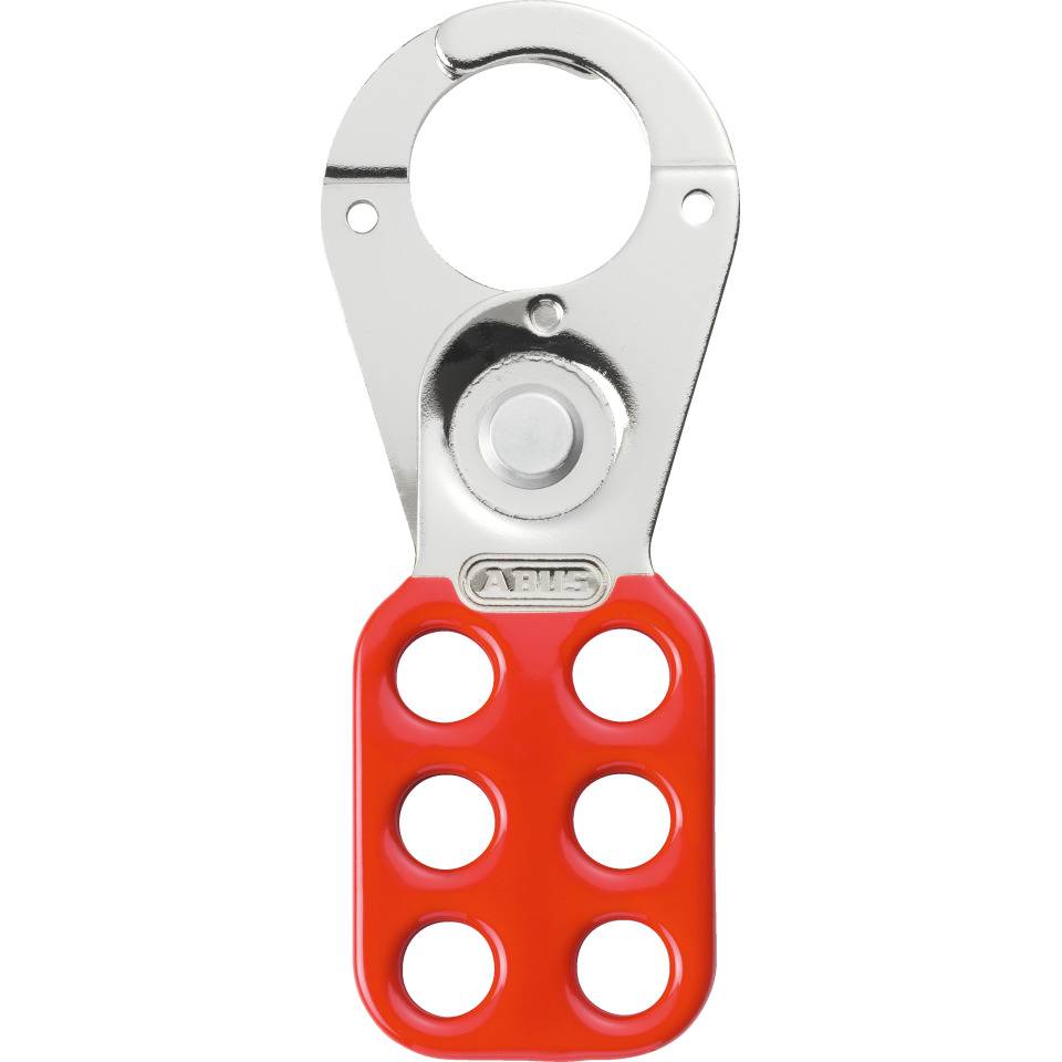 ABUS Hauptschalter-Verriegelung H701, 1", für 6 Schlösser, rot, Stahl, 115x45x10mm, Lieferung ohne Schloss