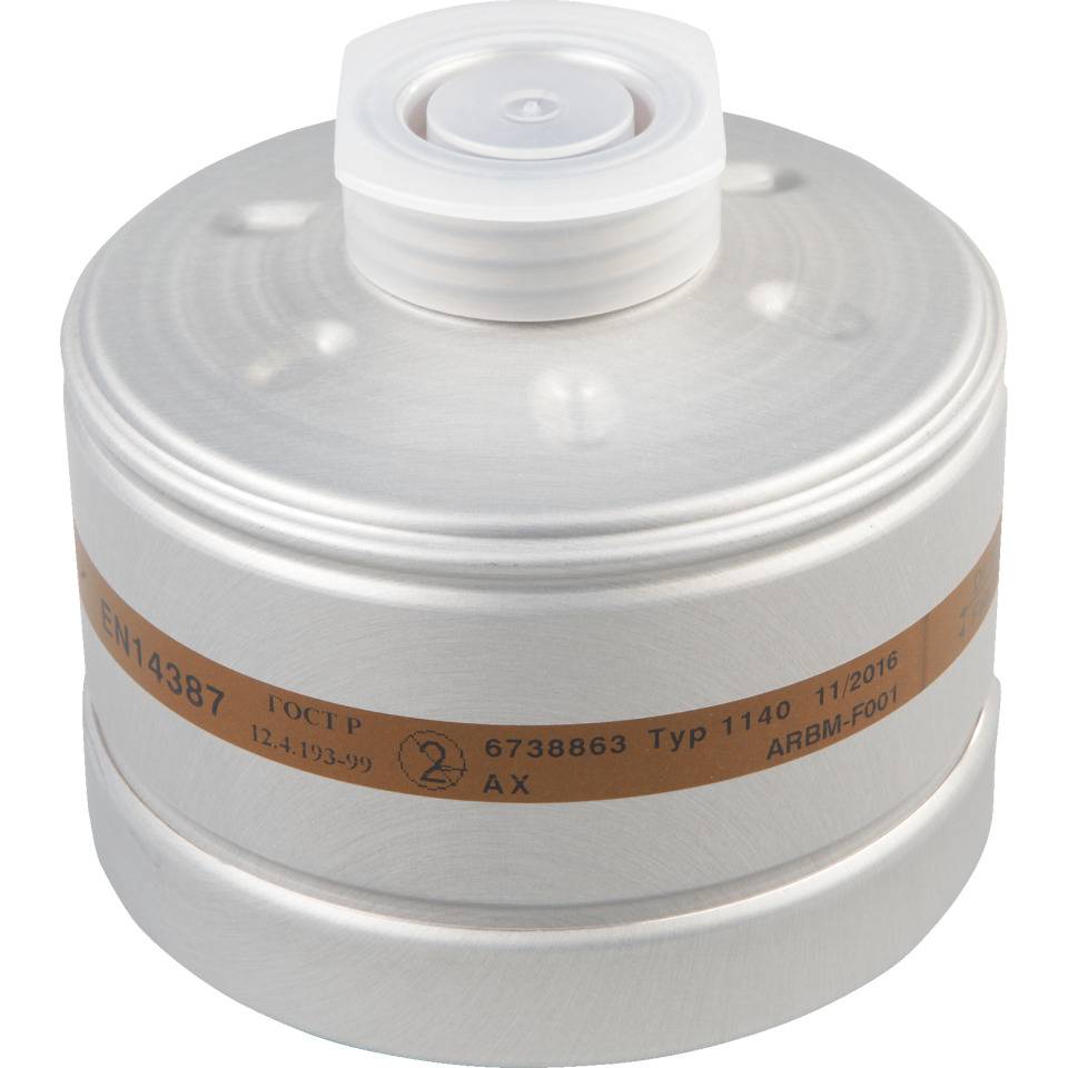 Dräger Atemschutzfilter 1140 AX, für Halb-/Vollmasken, EN 148/1,285g