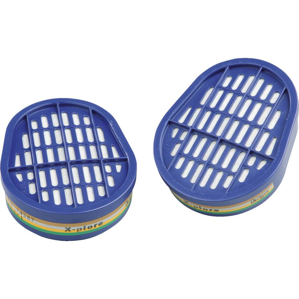 Dräger Filter A1B1E1K1, für Halbmaske X-plore 3300, Vollmaske X-plore 5500, 2/VE