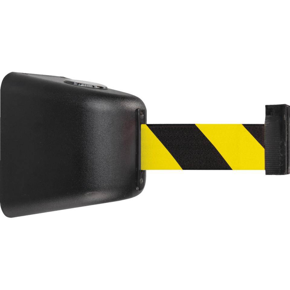 RS-GUIDESYSTEMS Wandkassette Indoor, magnetisch, Gurt gelb/schwarz schraffiert, 8m