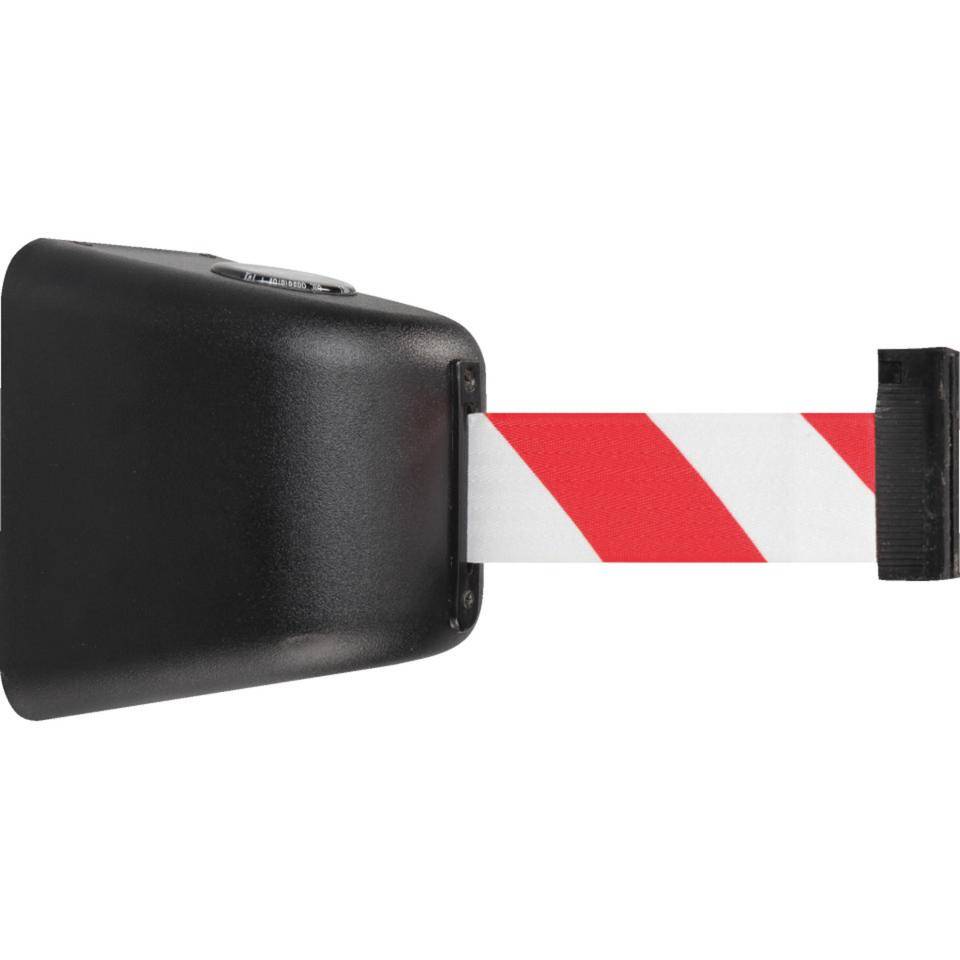 RS-GUIDESYSTEMS Wandkassette Indoor, magnetisch, Gurt rot/weiß schraffiert, 5m