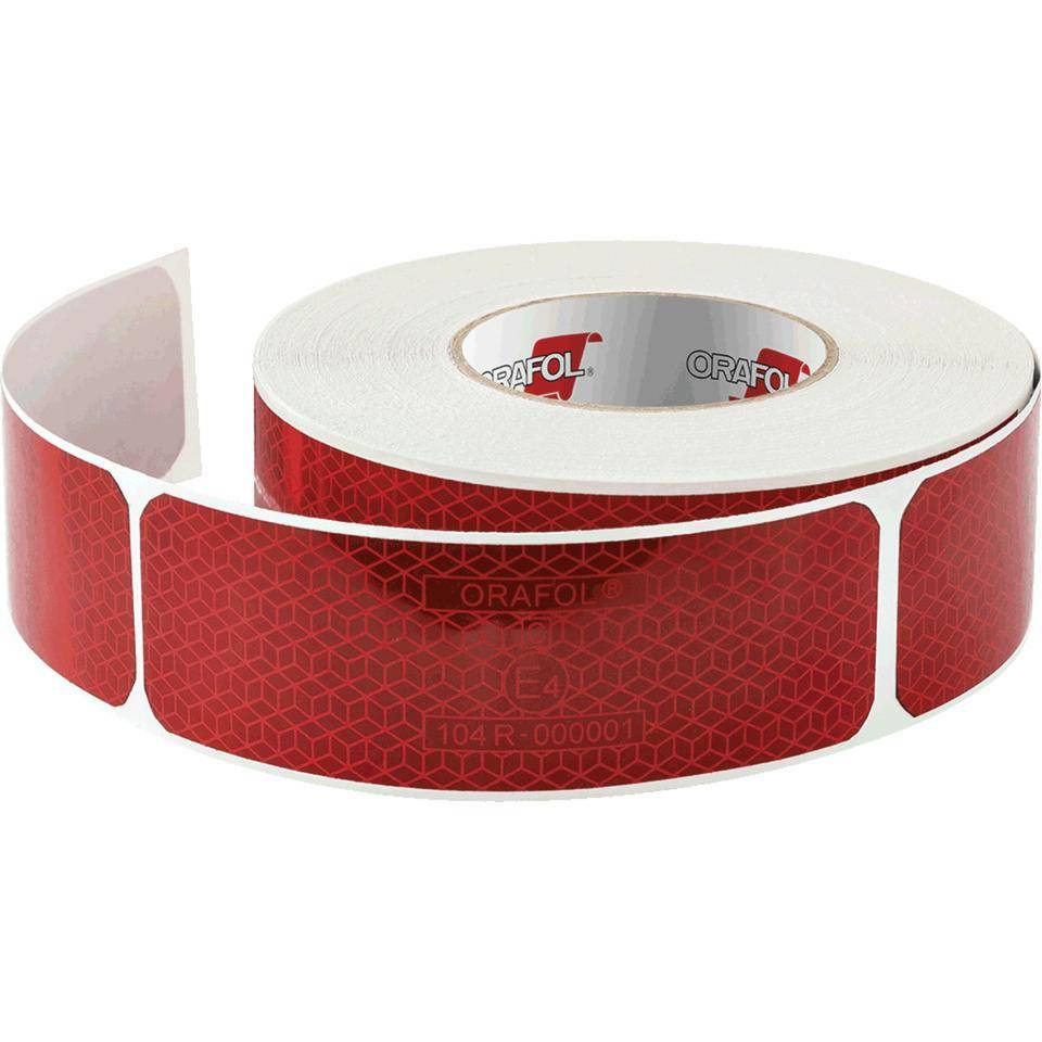 ORALITE® Kontur-Sicherheitsmarkierung, ECE 104, rot, 50x160mm, 60/Rolle