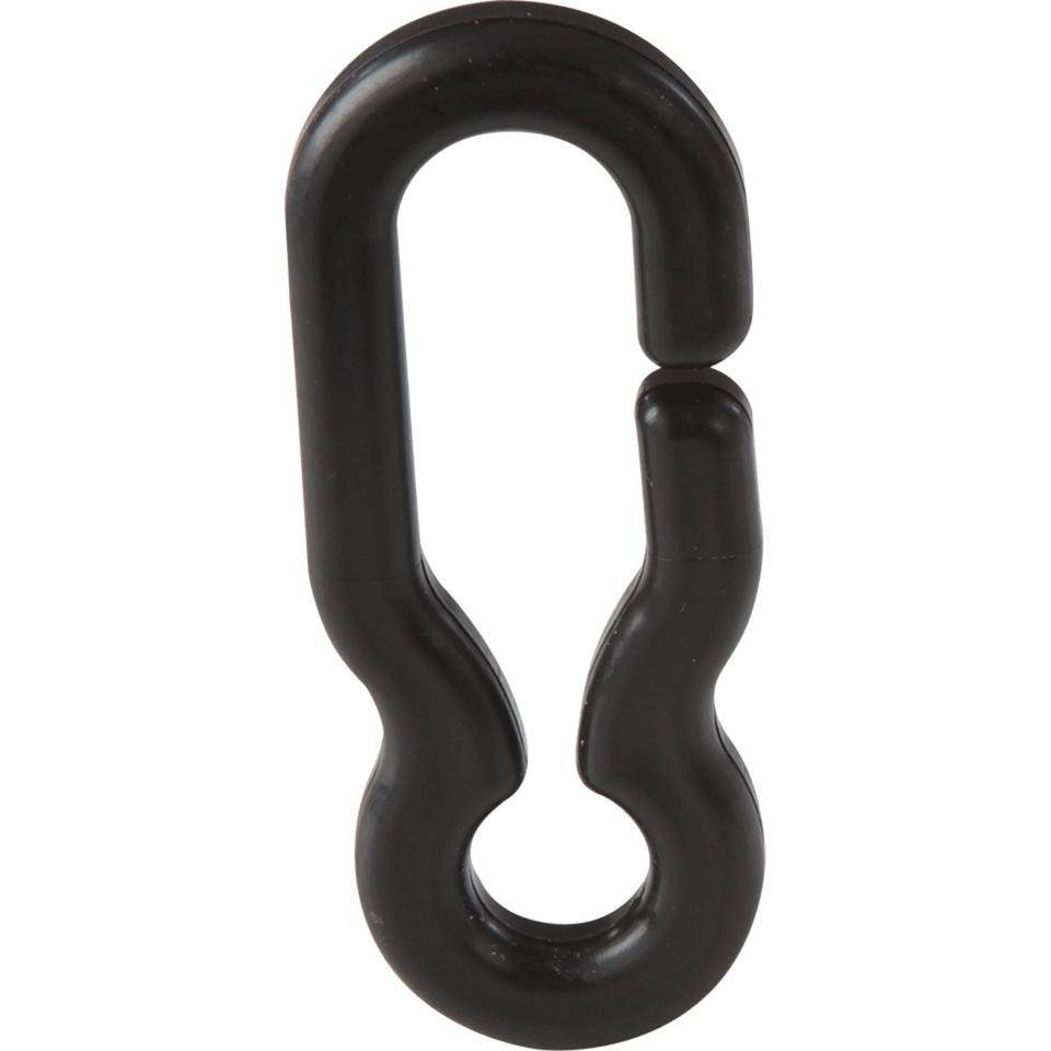 Universalhaken für Kunststoffkette, elastisch, schwarz, Polypropylen, Ø 6mm, 10/VE
