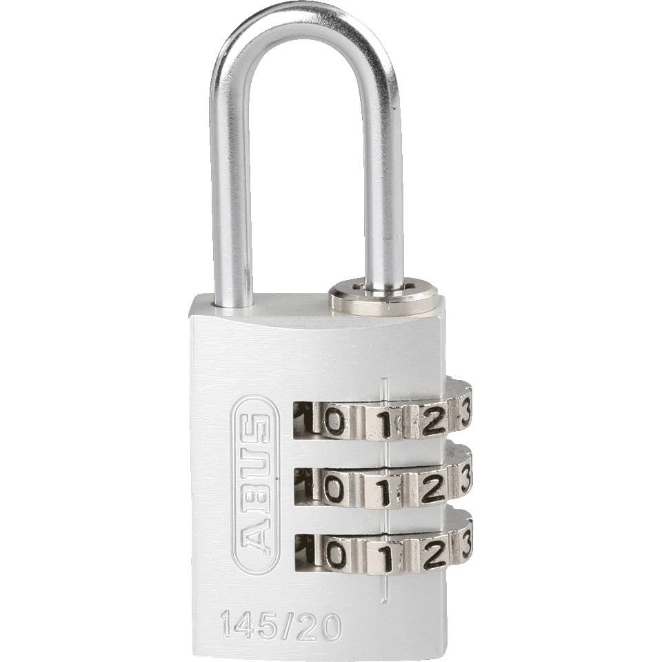ABUS Kombinations-Zahlenschloss Serie 145, silber, Aluminium, Bügelhöhe 20mm