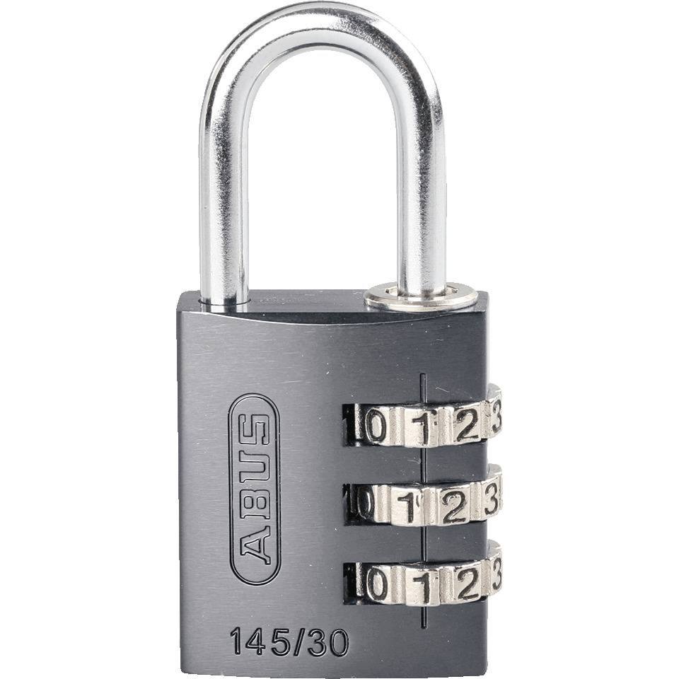ABUS Kombinations-Zahlenschloss Serie 145, titanium, Aluminium, Bügelhöhe 30mm