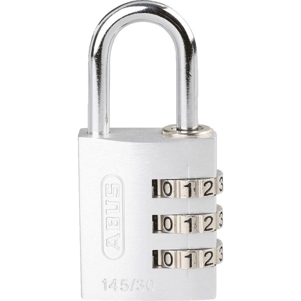 ABUS Kombinations-Zahlenschloss Serie 145, silber, Aluminium, Bügelhöhe 30mm