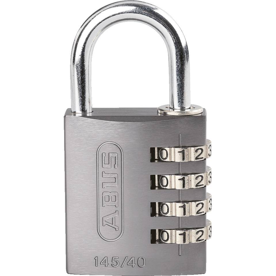 ABUS Kombinations-Zahlenschloss Serie 145, titanium, Aluminium, Bügelhöhe 40mm